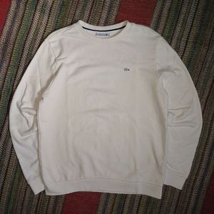 Lacoste Streetwear Casual Sweater Pria white
