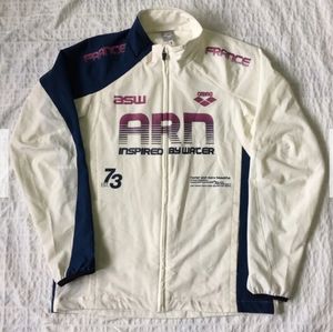 Descente Sportswear Track jacket Pria white navy