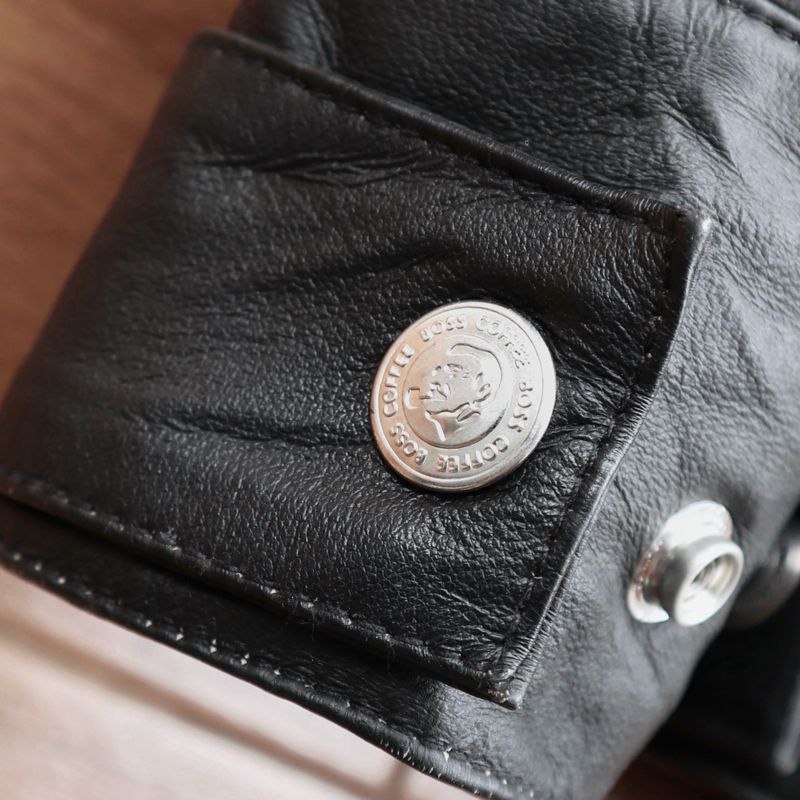 Casual Leather jacket Pria black, foto 8