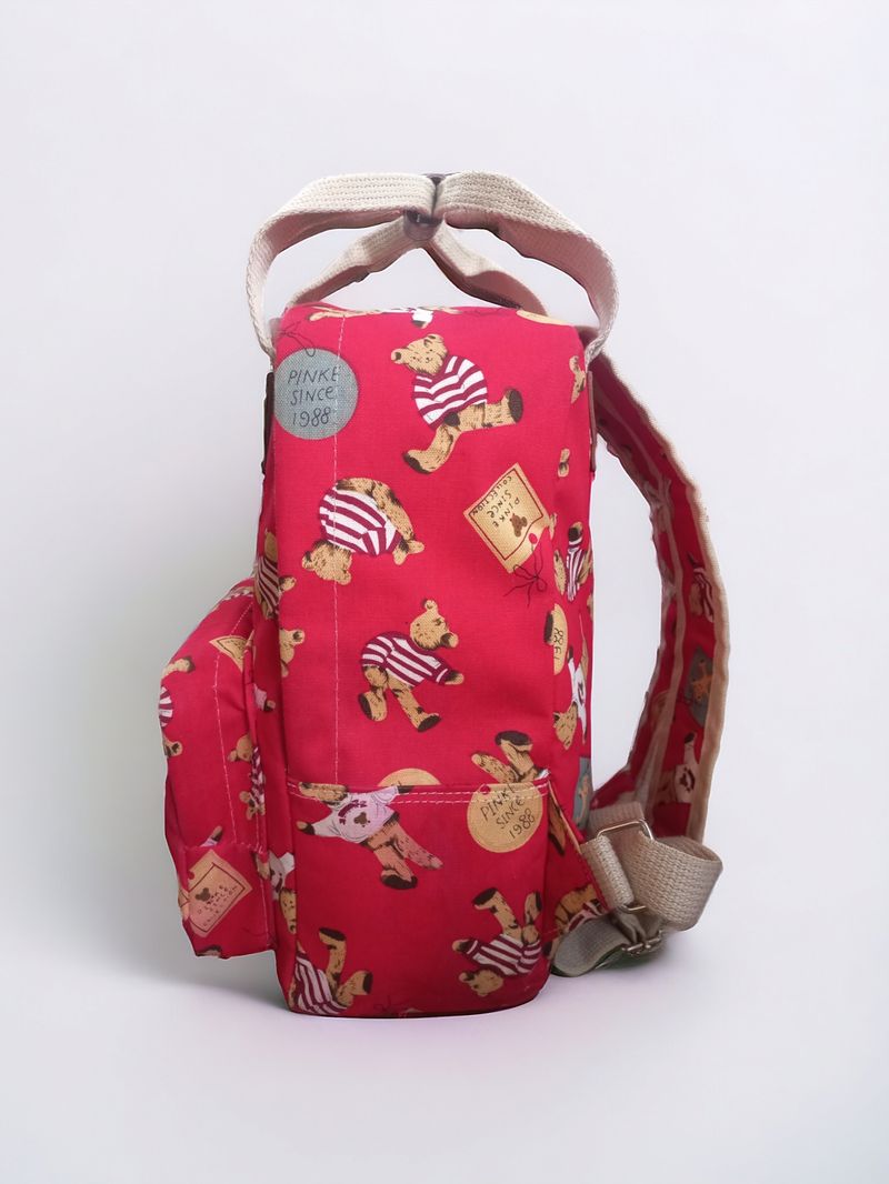 Vintage Casual Backpack Wanita red, foto 2