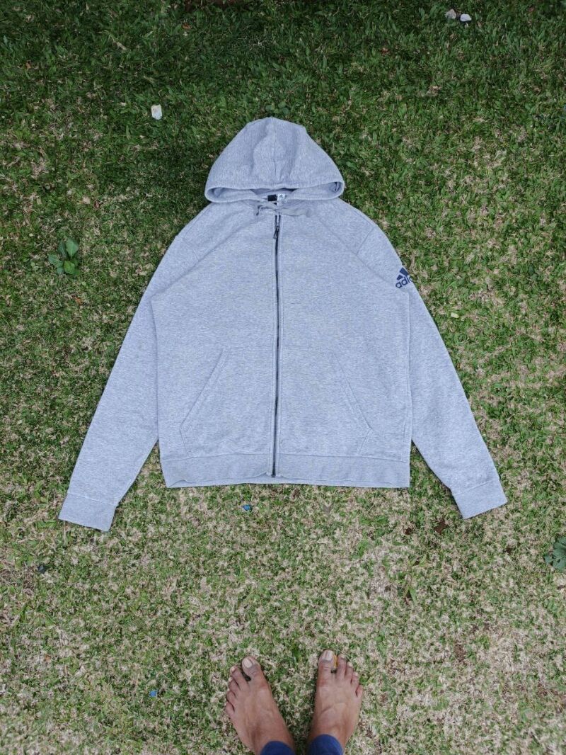 Adidas Casual Hoody Pria gray, foto 4