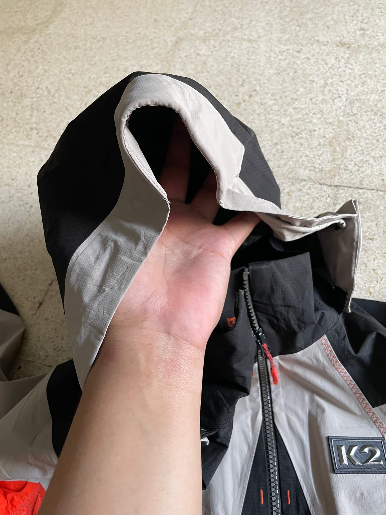 Gorpcore Sportswear Track jacket Pria black cream, foto 3