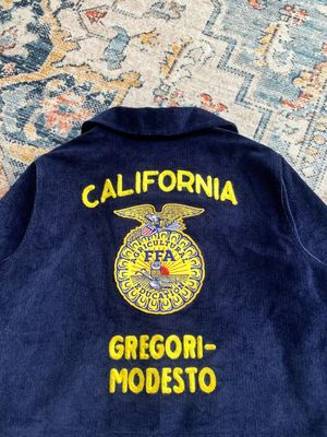 Vintage Denim jacket Pria navy