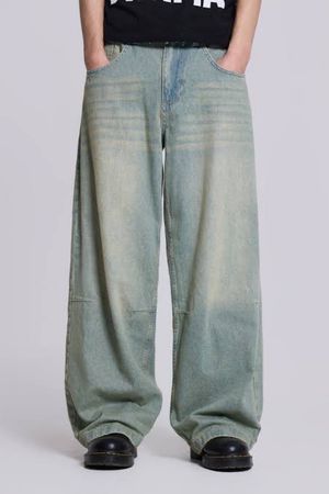 Jaded London Streetwear Y2K Jeans Pria blue