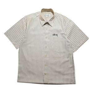 Japanese brand Casual Reworked Casual shirt Pria white tan