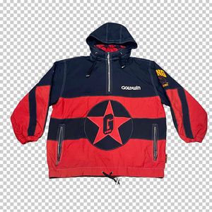 Gorpcore Windbreaker Pria black red