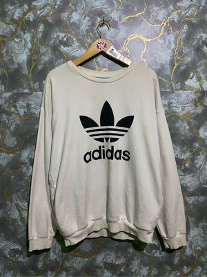 Adidas Casual Sweater Pria white