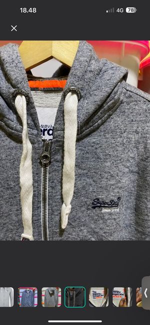 Superdry Streetwear Sportswear Hoody Pria gray