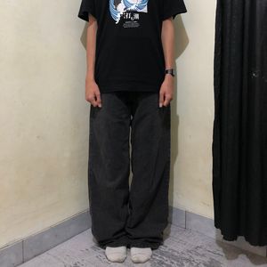 OOTJ Vintage Streetwear Jeans Pria black gray
