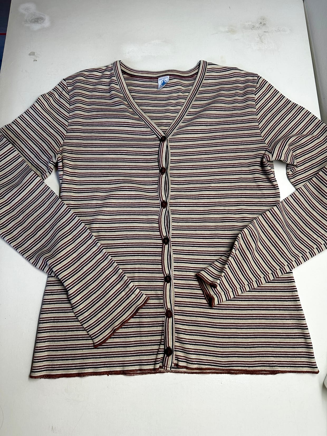 Y2K Casual Shirt Wanita brown cream
