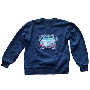 Vintage Streetwear Sweater Wanita navy
