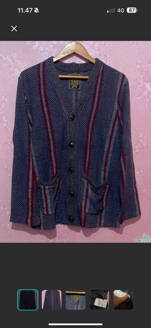 Japanese brand Streetwear Y2K Cardigan Pria multicolor