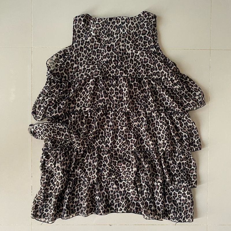 Y2K Casual Blouse Wanita multicolor brown, foto 4