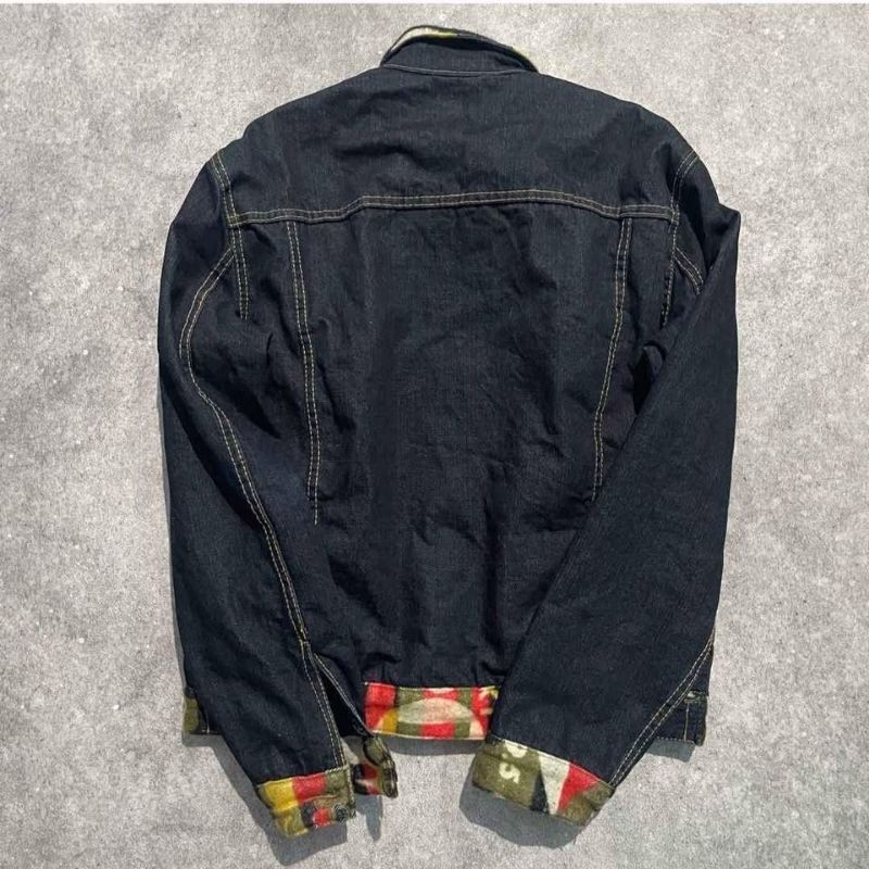 Stussy Y2K Denim jacket Pria navy, foto 4