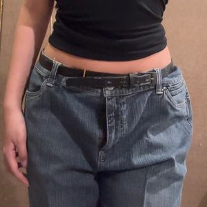 Streetwear Y2K Flare pants Wanita navy