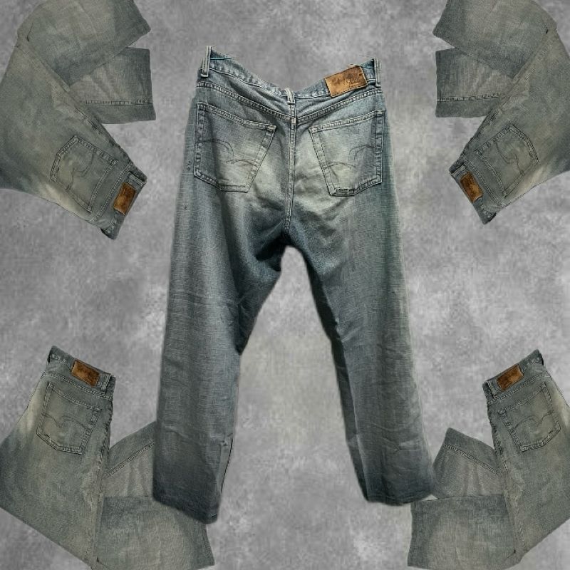 Y2K Emo Jeans Pria navy blue, foto 2