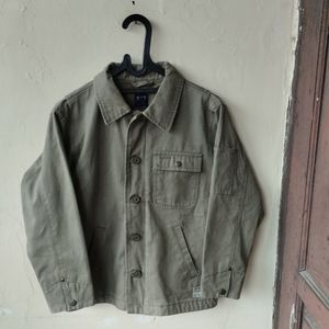 GAP Vintage Y2K Leather jacket Pria green