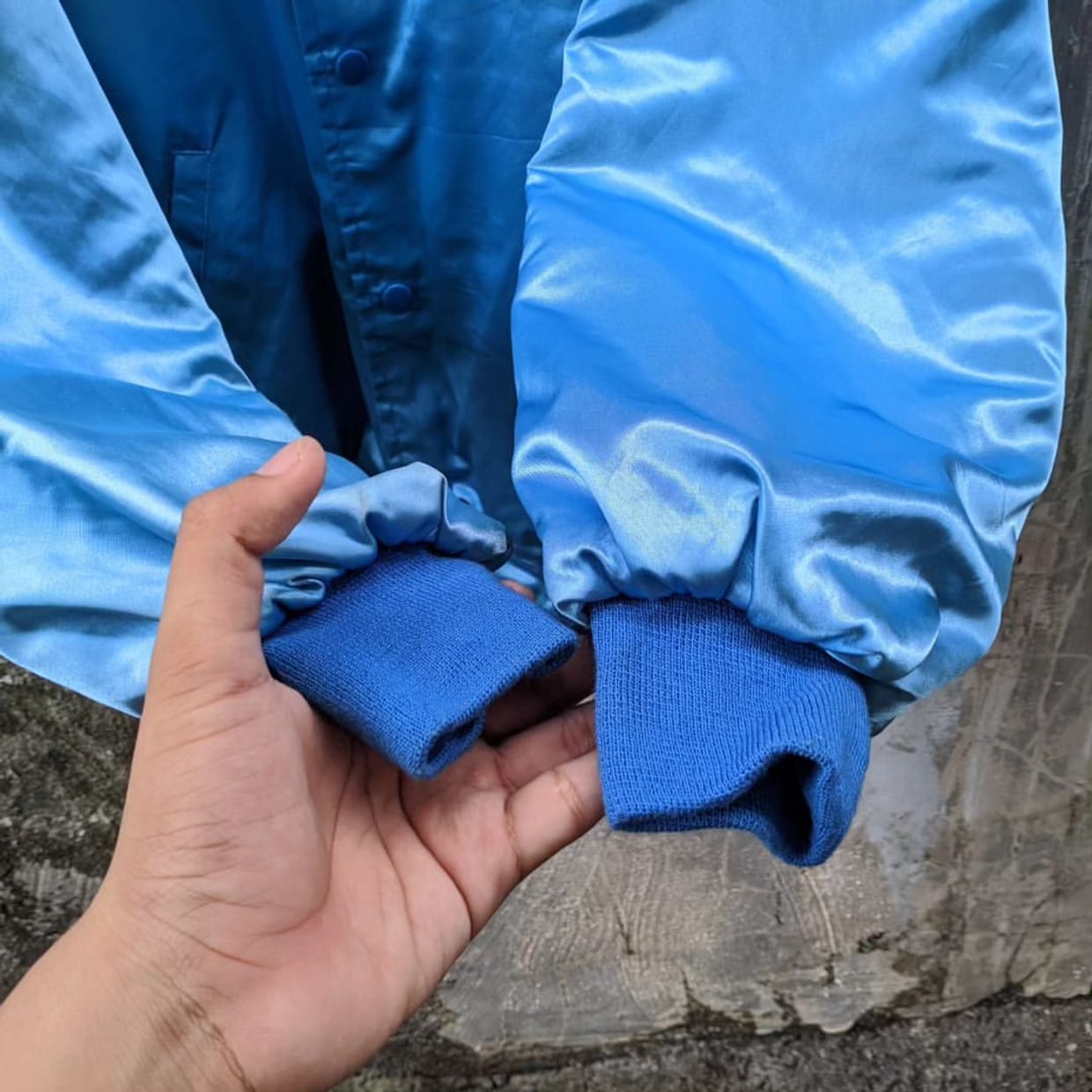 Casual Bomber jacket Pria blue, foto 5
