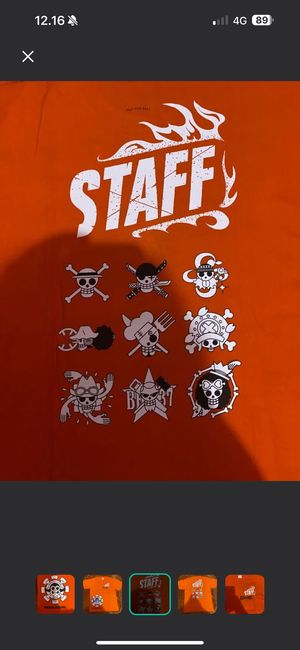 Japanese brand Streetwear T-shirt Pria orange