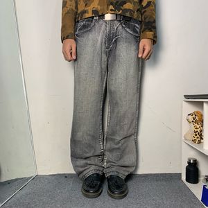 Streetwear Y2K Jeans Pria gray