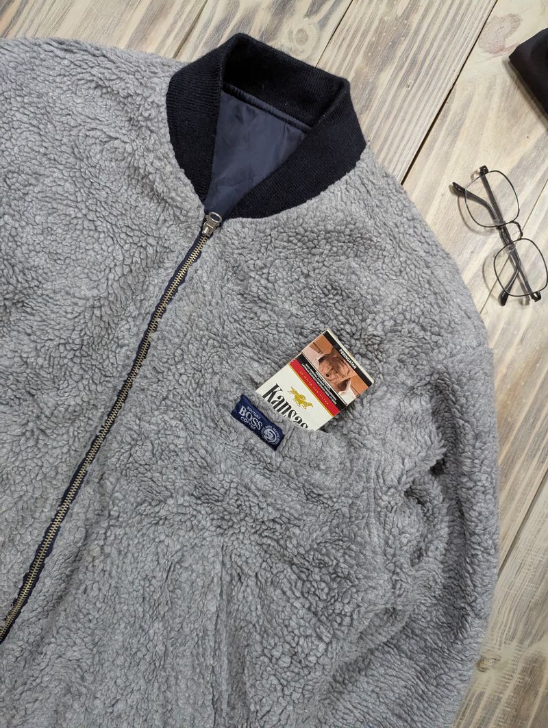 Vintage Minimalist Bomber jacket Pria white navy, foto 7