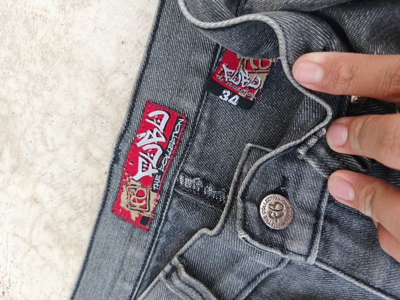 FUBU Y2K Skater Jeans Pria gray, foto 5
