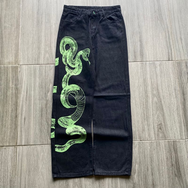 Y2K Skater Jeans Pria black, foto 2