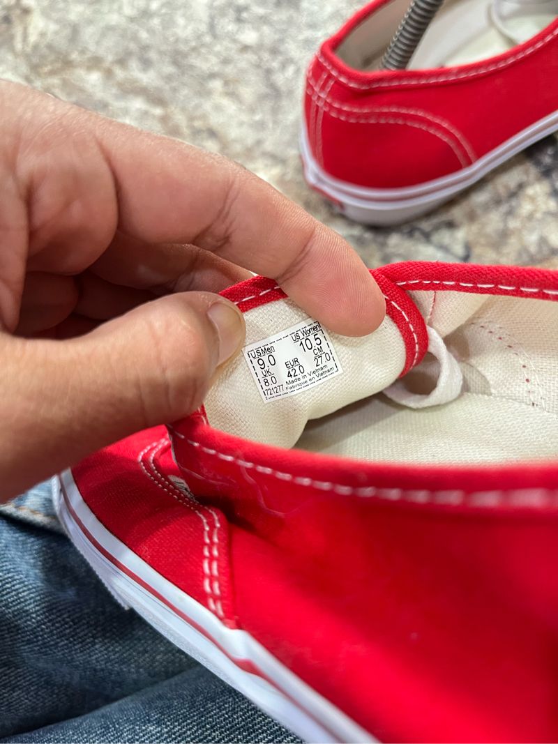 Vans Casual Sneakers Pria white red, foto 7