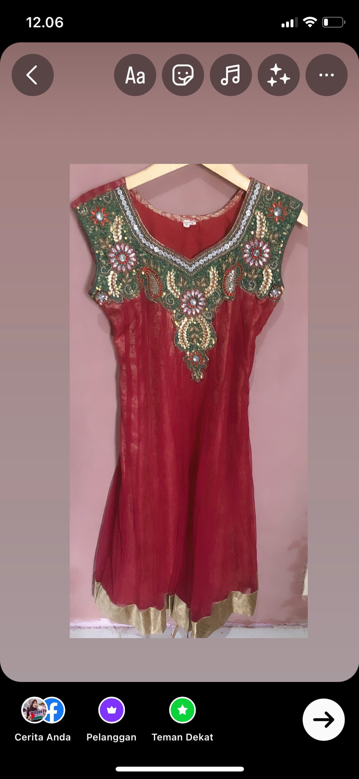 Luxury Maxi dress Wanita burgundy red