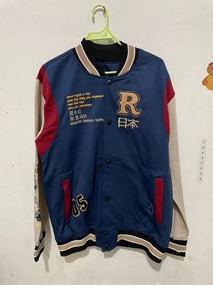 Streetwear Varsity jacket Pria blue red