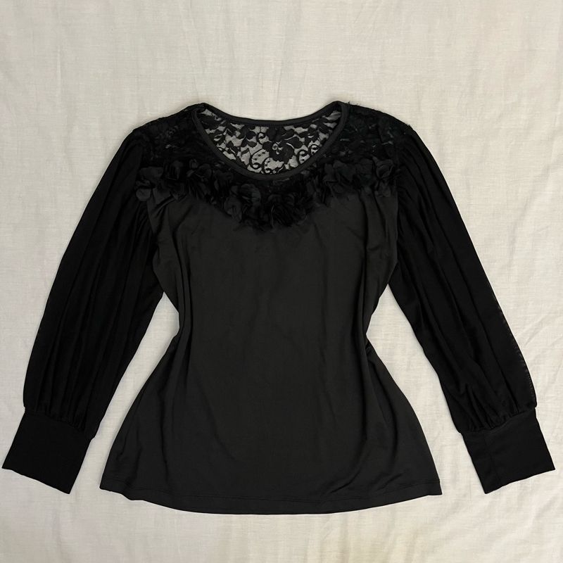 Grunge Goth Blouse Wanita black, foto 2