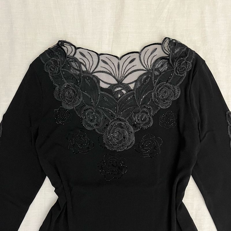 Grunge Goth Blouse Wanita black, foto 3