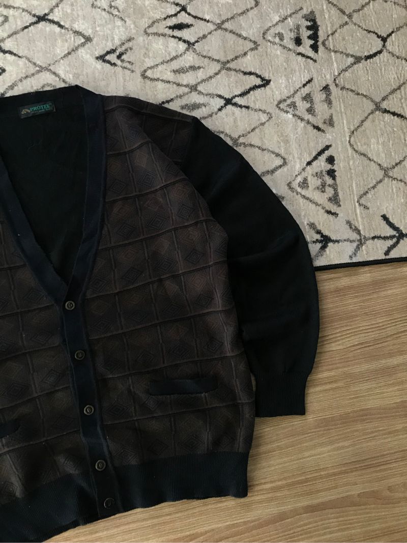 Casual Cardigan Pria brown, foto 2