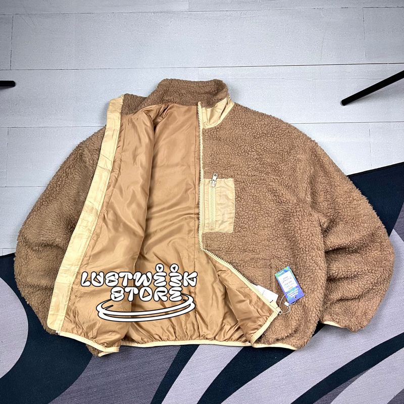 Vintage Puffer jacket Pria brown, foto 3