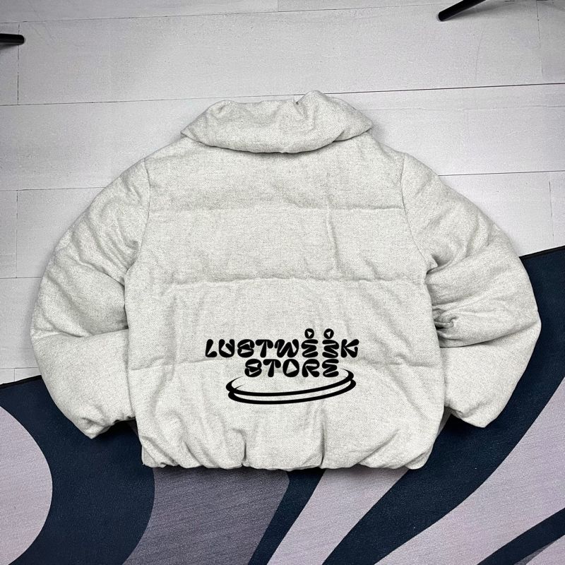 Vintage Casual Puffer jacket Pria gray, foto 4