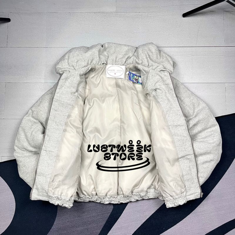 Vintage Casual Puffer jacket Pria gray, foto 3