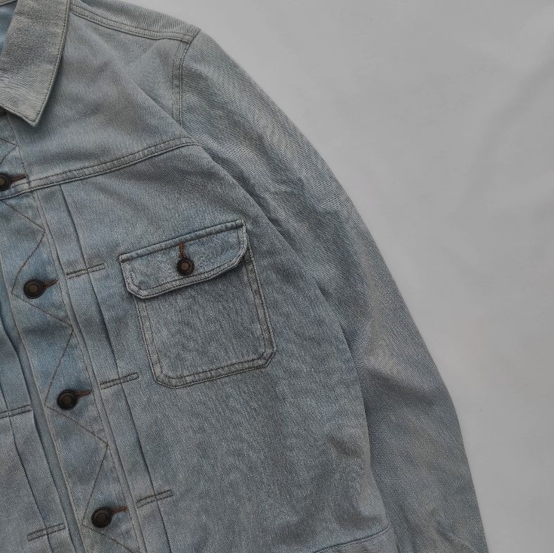 Vintage Casual Denim jacket Pria blue, foto 5