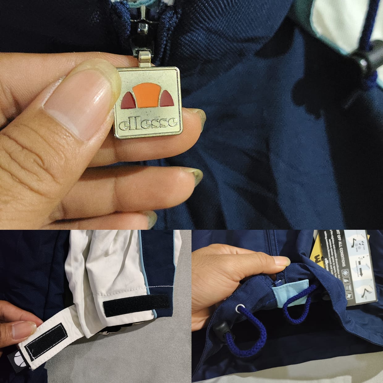 Ellesse Vintage Puffer jacket Pria white blue, foto 2