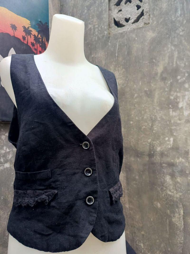 Luxury Emo Vest Wanita black, foto 3