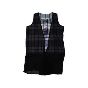 Streetwear Avant Garde Vest Wanita navy black