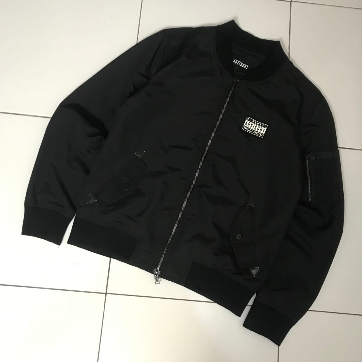 Casual Bomber jacket Pria black, foto 2