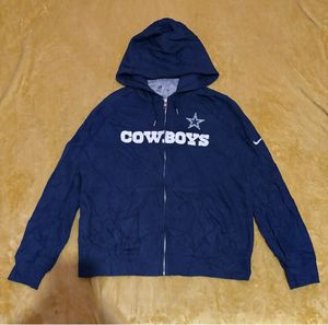 Nike Team Apparel Dallas Cowboys Zip Embroidered Hoodie