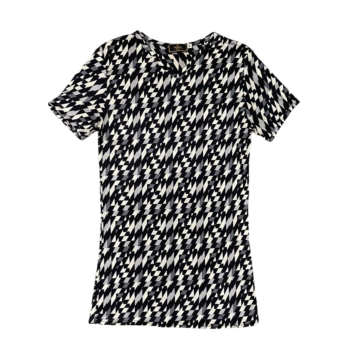 Fendi Y2K Luxury T-shirt Wanita black gray