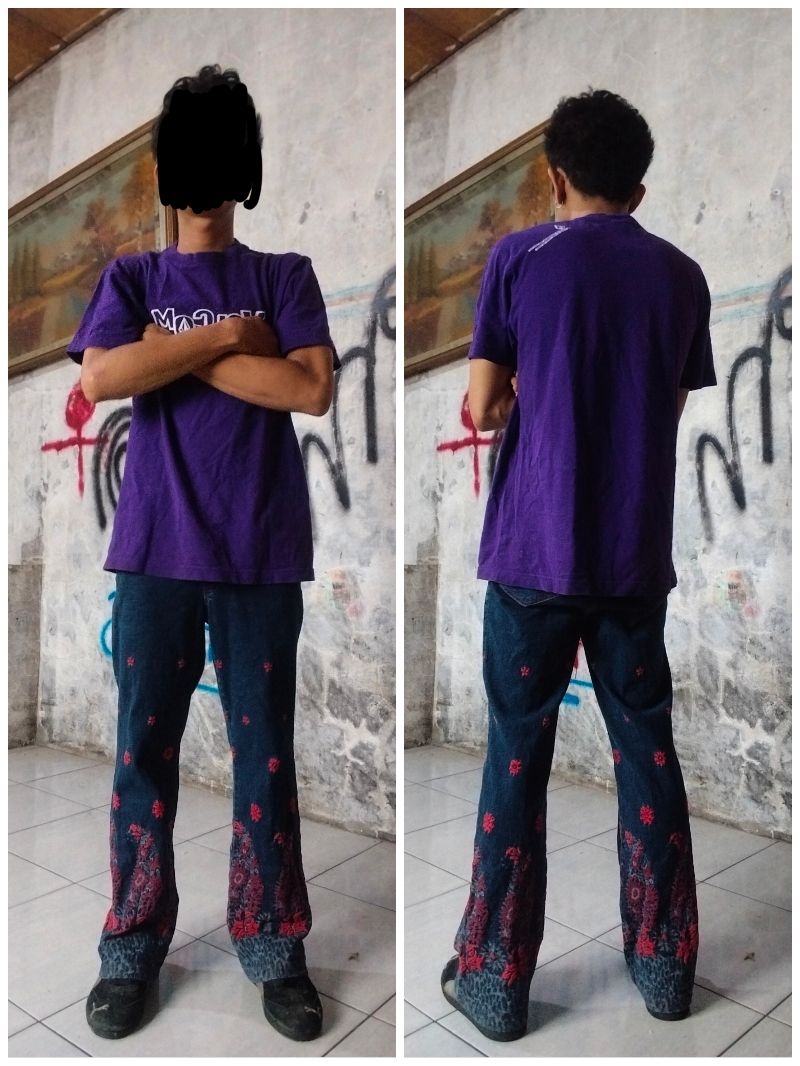 Y2k ersienne embroidered flared jeans, foto 8