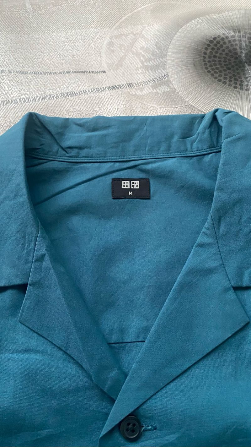 Kemeja uniqlo open collar, foto 2