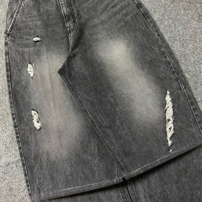 Y2K Jeans Pria white gray, foto 6