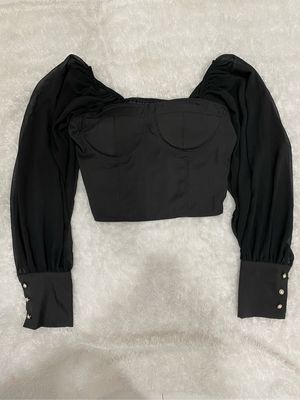 Vintage Y2K Corset Wanita black