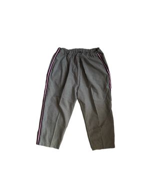 Celana Panjang Abu-Abu Garis Samping Stylish