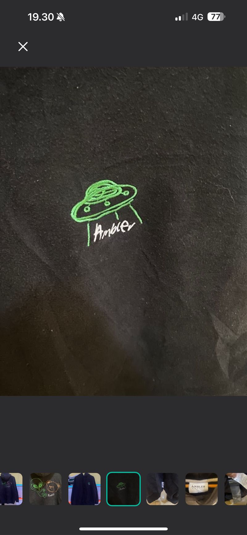 Ambler UFO Bear Alien Hoodie, foto 3