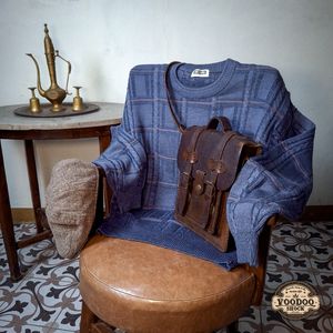 Japanese brand Vintage Casual Sweater Pria blue